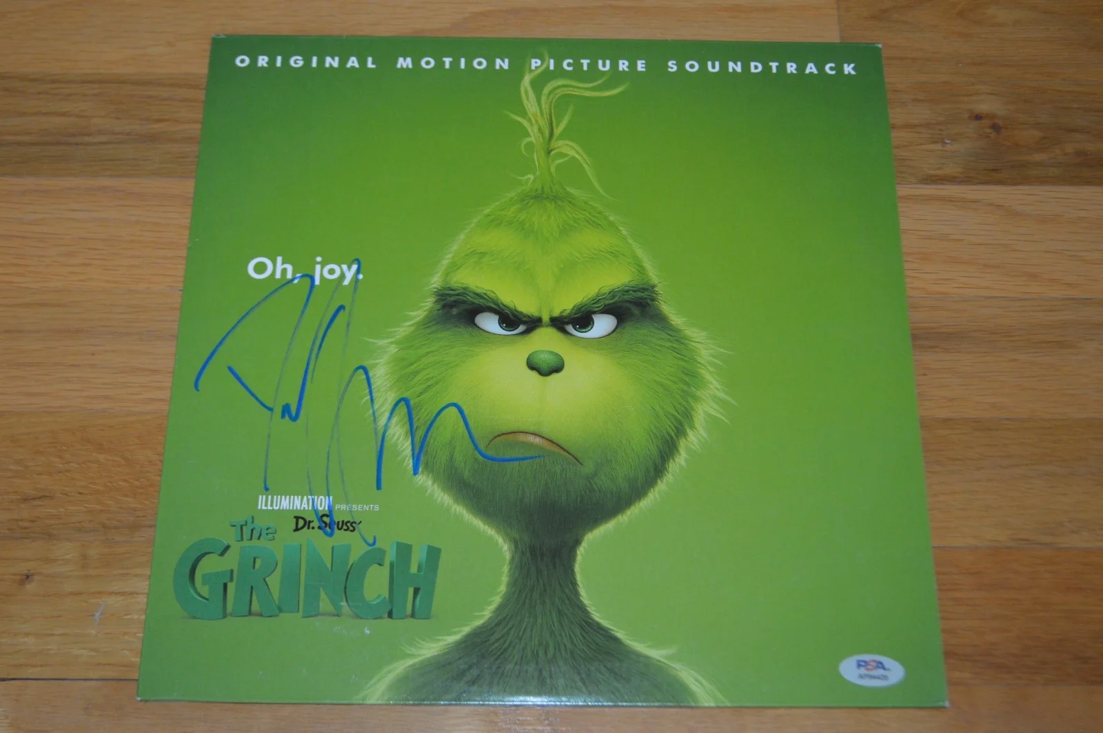 Danny Elfman — Danny Elfman Autographed "The Grinch" Soundtrack Vinyl LP Cover w/ PSA Hologram, изображение 2