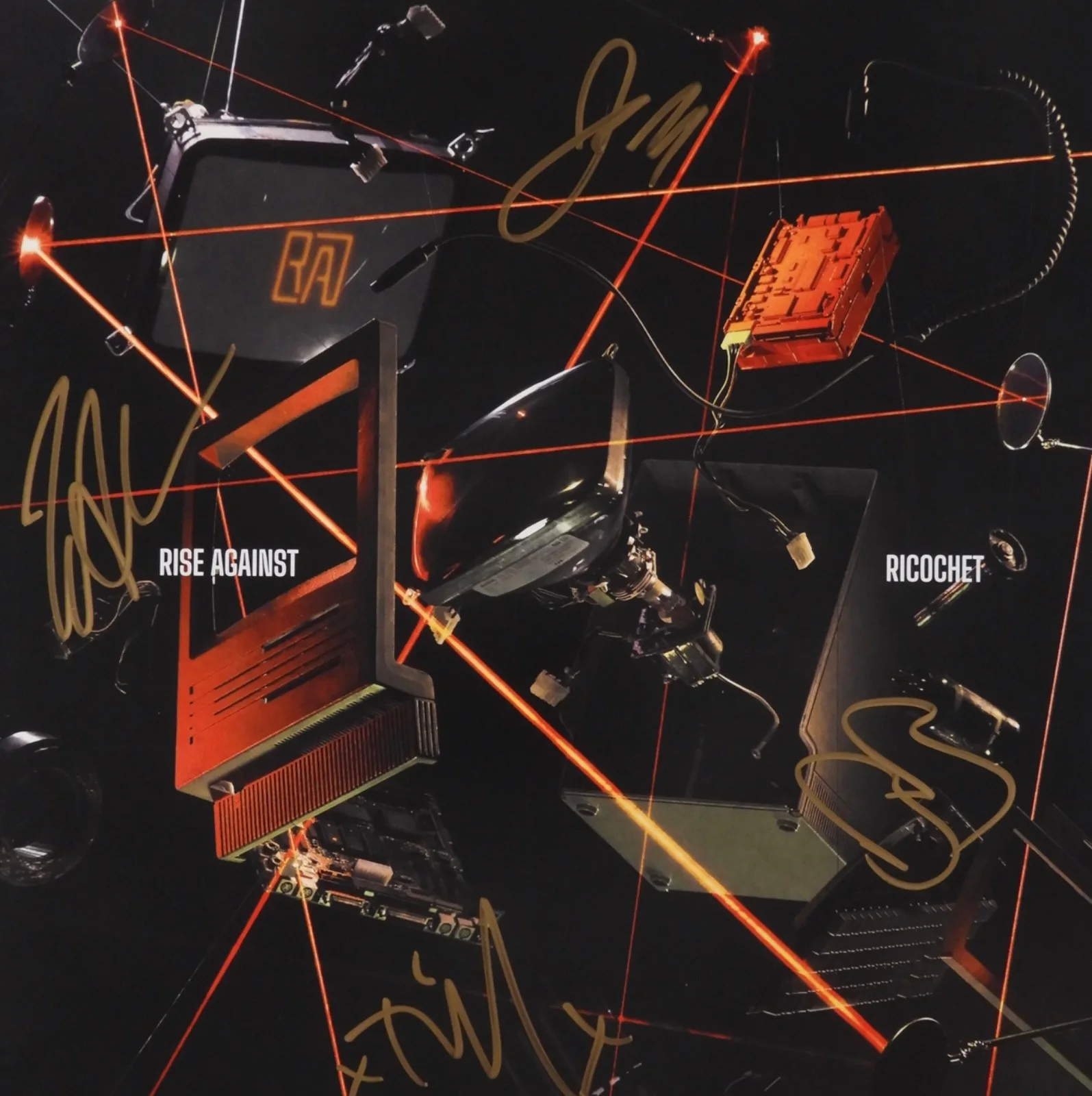 Rise Against JSA Signed Autograph Album Record Vinyl Ricochet, изображение 2