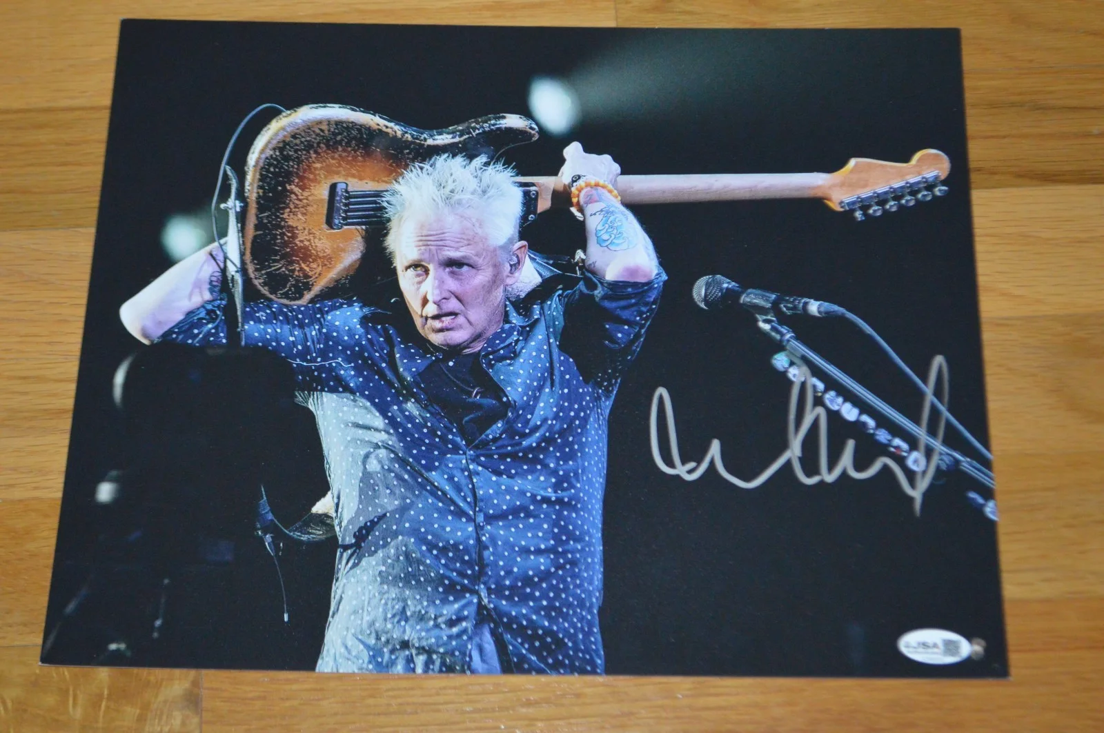 Pearl Jam ~ Mike McCready Signed 11x14 Vintage Color Photo with JSA COA, изображение 2