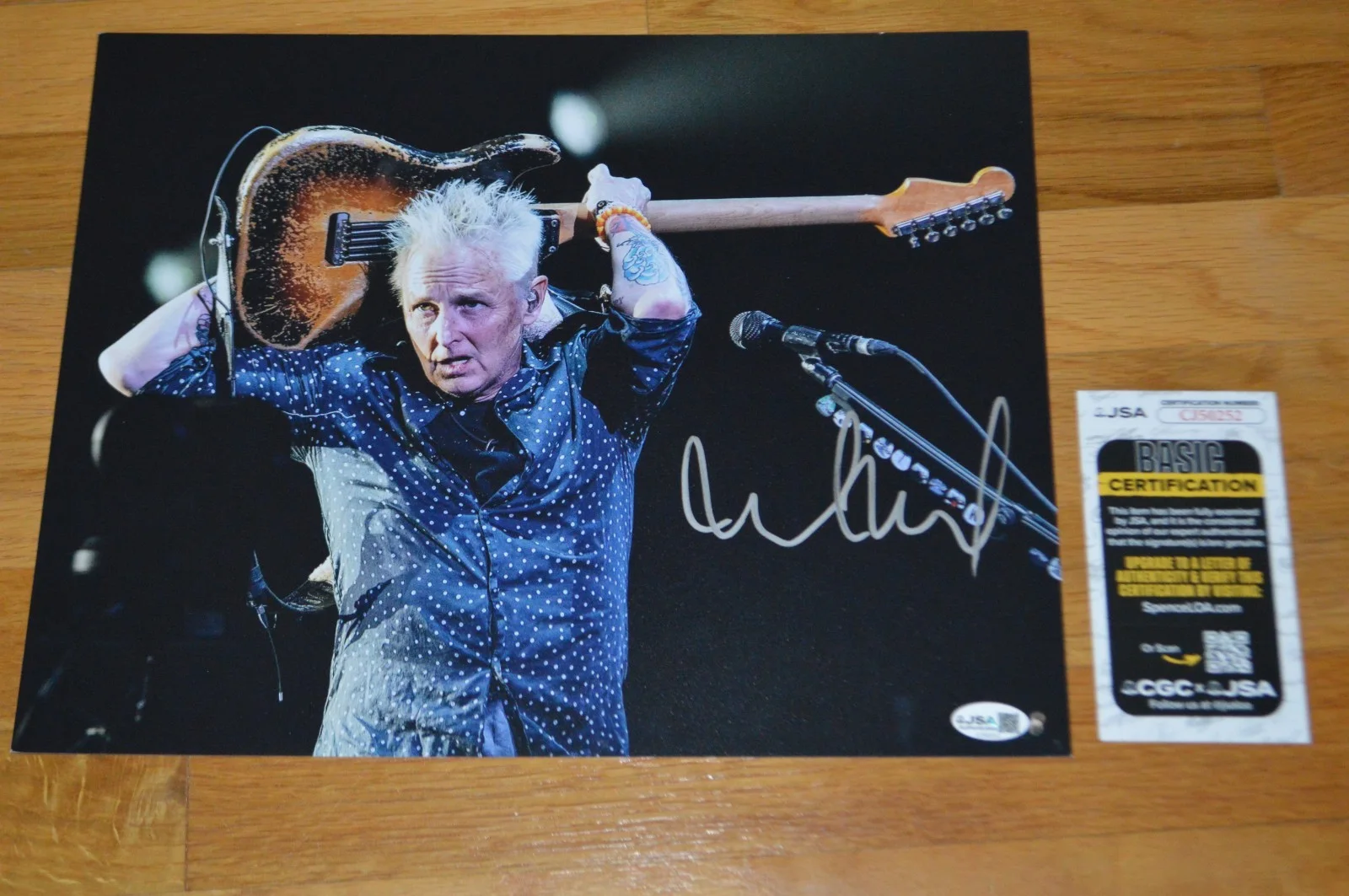 Pearl Jam ~ Mike McCready Signed 11x14 Vintage Color Photo with JSA COA, изображение 4