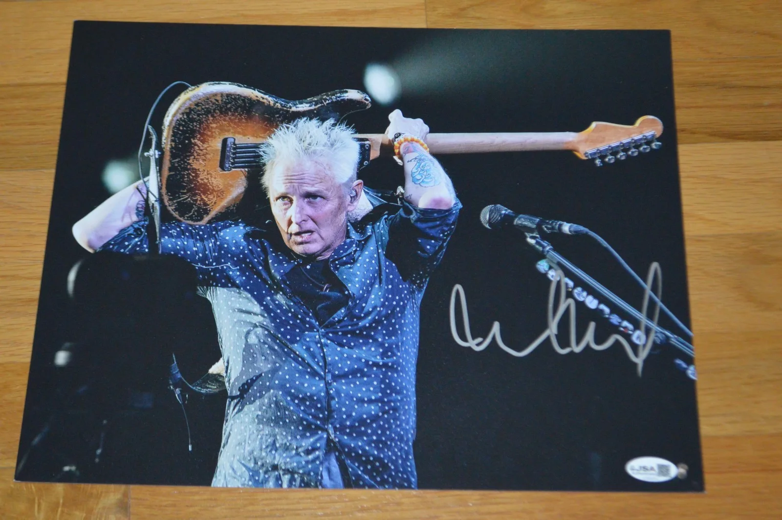 Pearl Jam ~ Mike McCready Signed 11x14 Vintage Color Photo with JSA COA, изображение 5