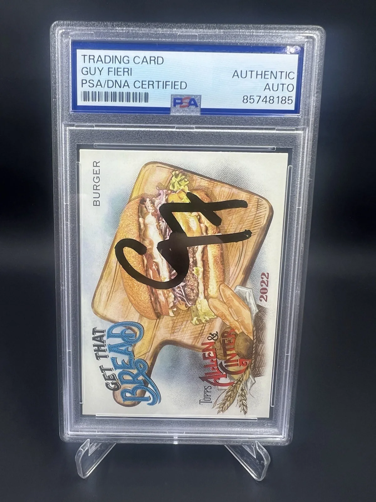 Guy Fieri — Guy Fieri Signed 2022 Topps Allen & Ginter Get That Bread Burger IP Auto PSA/DNA, изображение 2