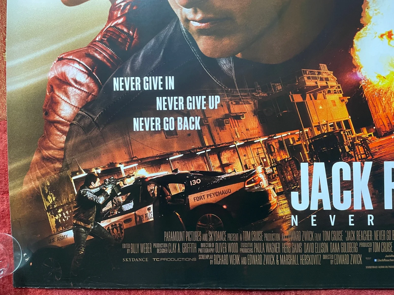 JACK REACHER: NEVER GO BACK (2016) Original UK Quad Movie Poster Tom Cruise, изображение 4