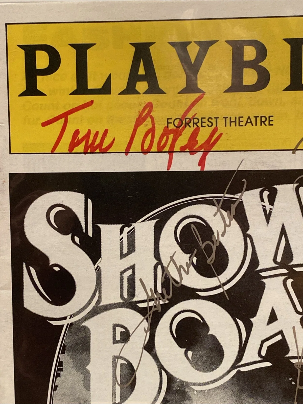 Tom Bosley, Karen Morrow — 1997 PLAYBILL "Show Boat" SIGNED 8x On Cover 44x Inside Tom Bosley Karen Morrow, image 2