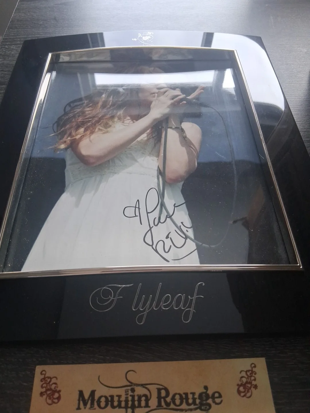Lacey Mosley Sturm Signed Autographed 8x10 Photo COA Flyleaf with flyleaf frame, image 3