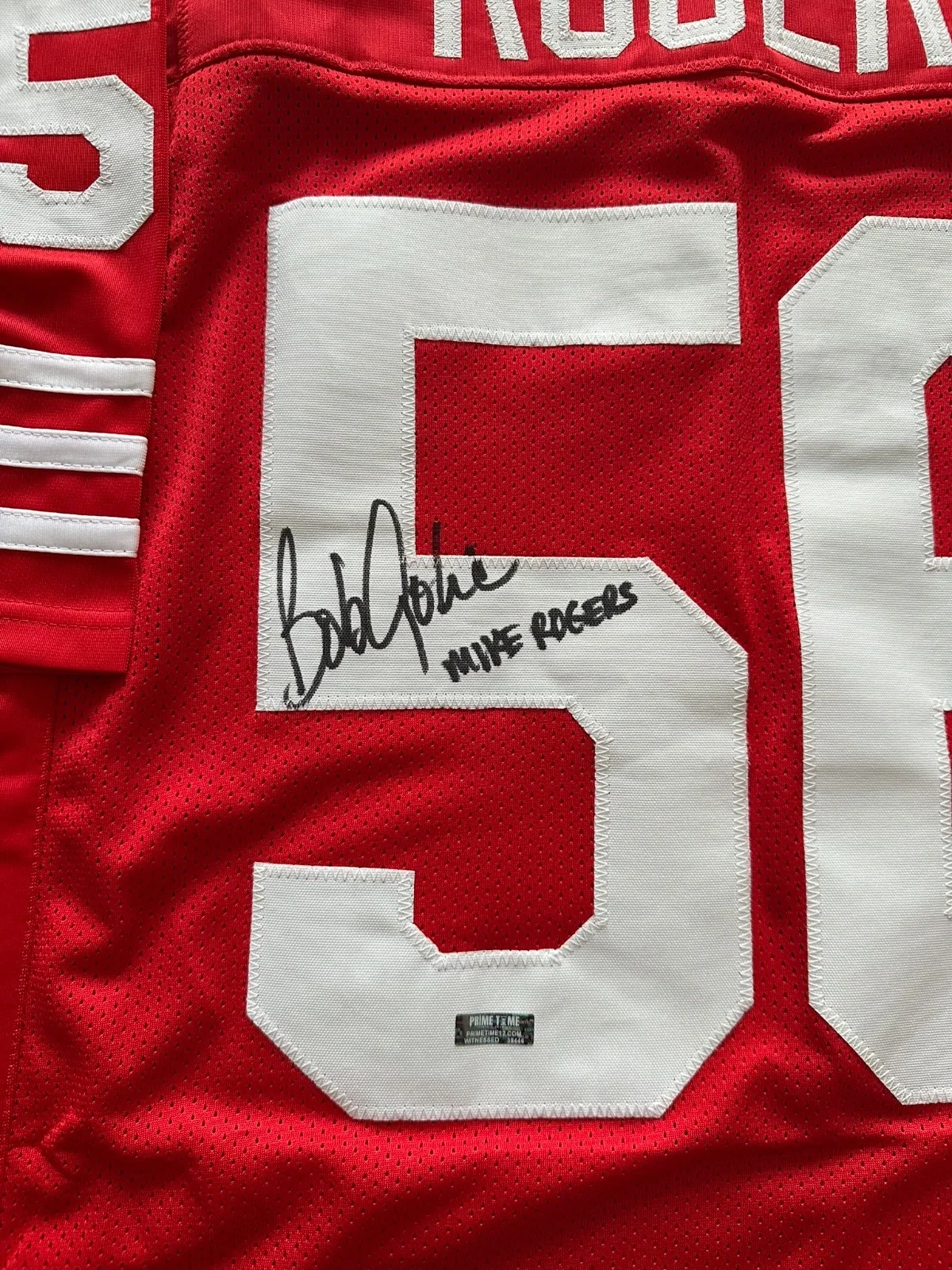 Bob Golic — BOB GOLIC SIGNED JERSEY "MIKE ROGERS" SAVED BY THE BELL AUTOGRAPHED W/ COA, image 2