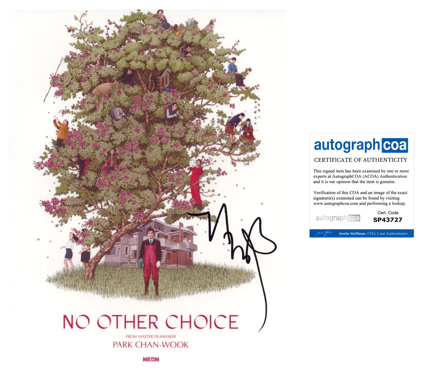PARK CHAN-WOOK SIGNED NO OTHER CHOICE 8x10 PHOTO EXACT VIDEO PROOF AUTOGRAPH COA, изображение 3