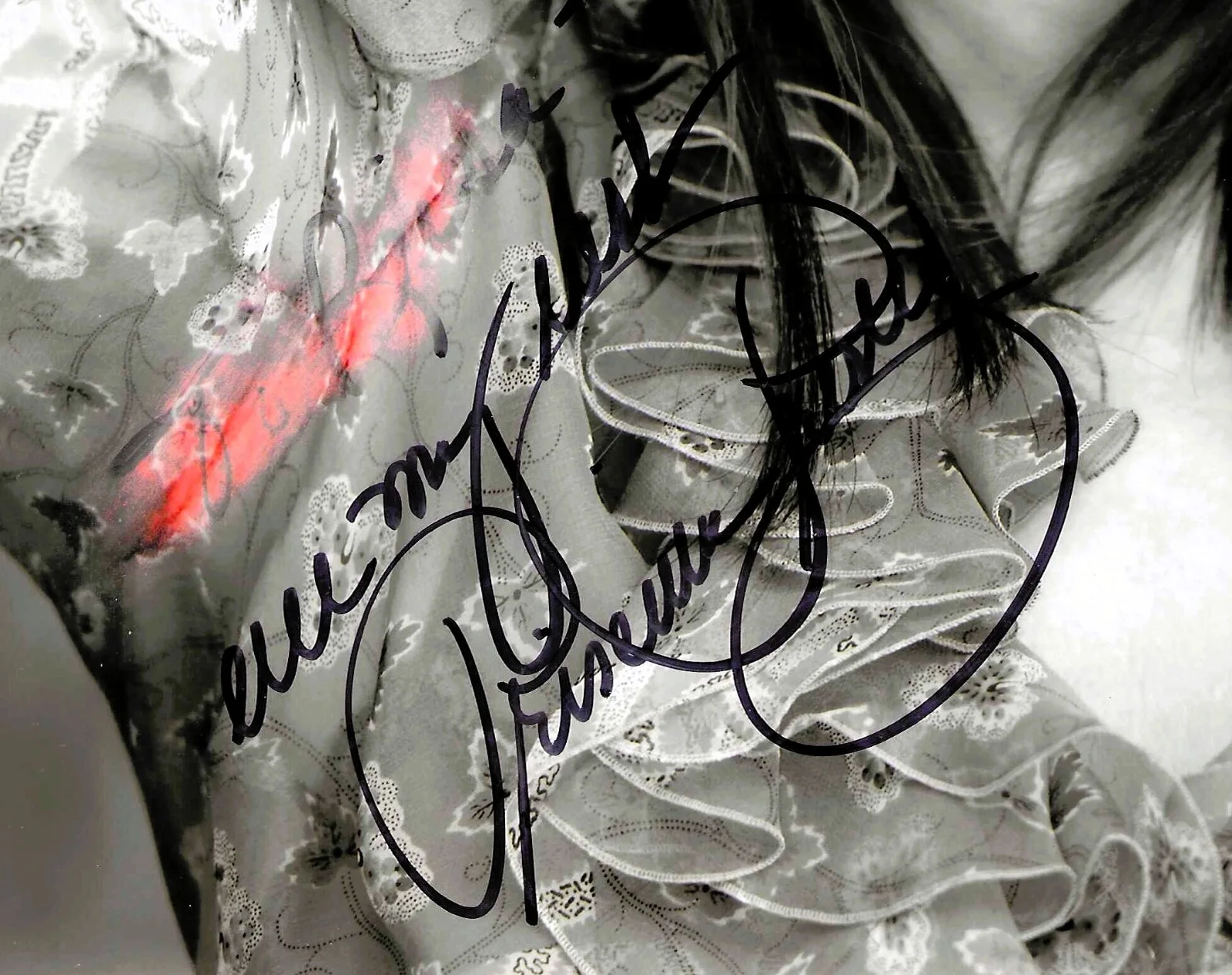 Priscilla Presley signed 8 x 10 with COA ... DALLAS, Naked Gun series., image 2