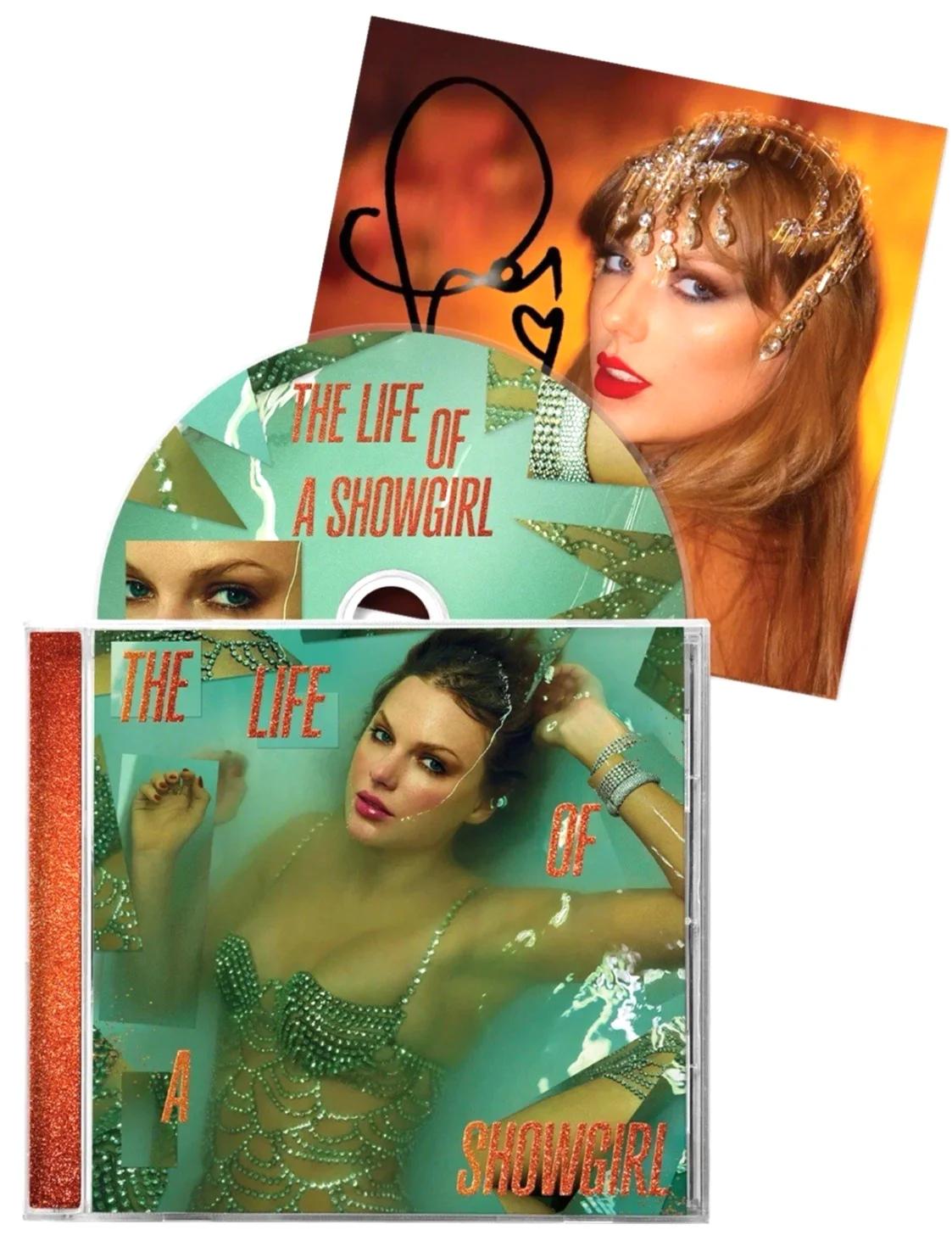 Taylor Swift — ✅🔥Taylor Swift The Life of a Showgirl CD w/ Hand Signed Photo # 1 - *IN HAND*, изображение 2
