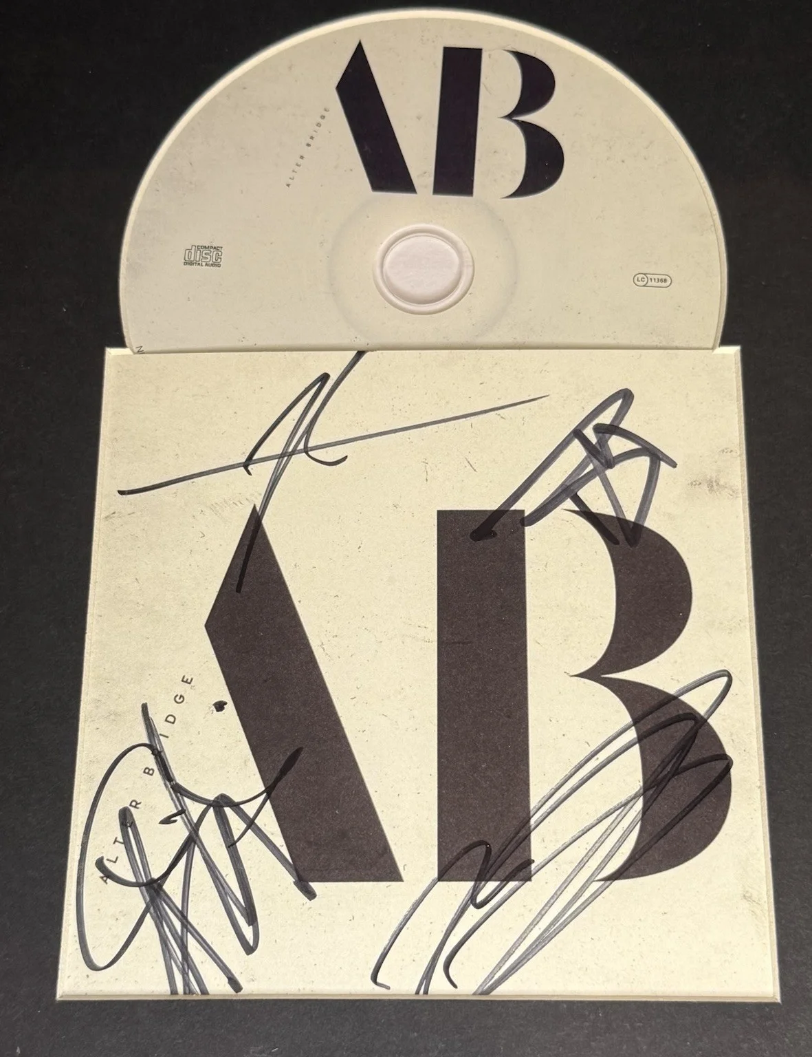 Alter Bridge Signed Cd Autographed Album Framed Display Piece Full Band Tremonti, image 2