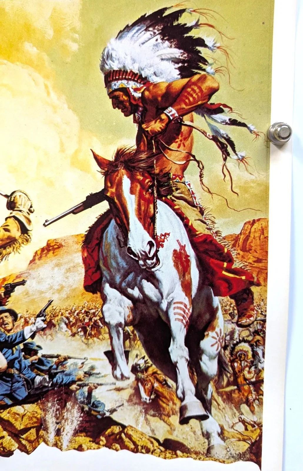 CUSTER OF THE WEST (1967)-CINERAMA - RYAN/SHAW - US WINDOW CARD - MINT UNUSED, image 2