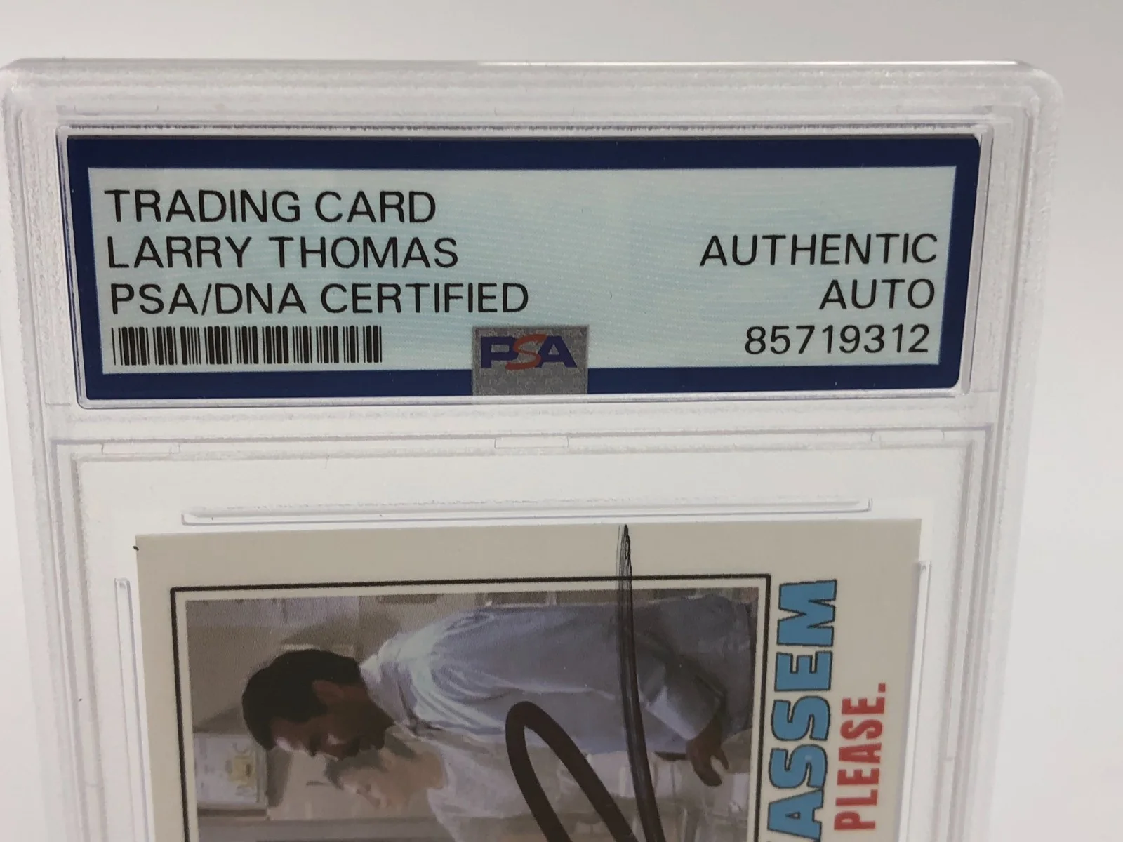 LARRY THOMAS — LARRY THOMAS PSA AUTO Signed Authentic Custom Card SEINFELD as "THE SOUP NAZI", image 2