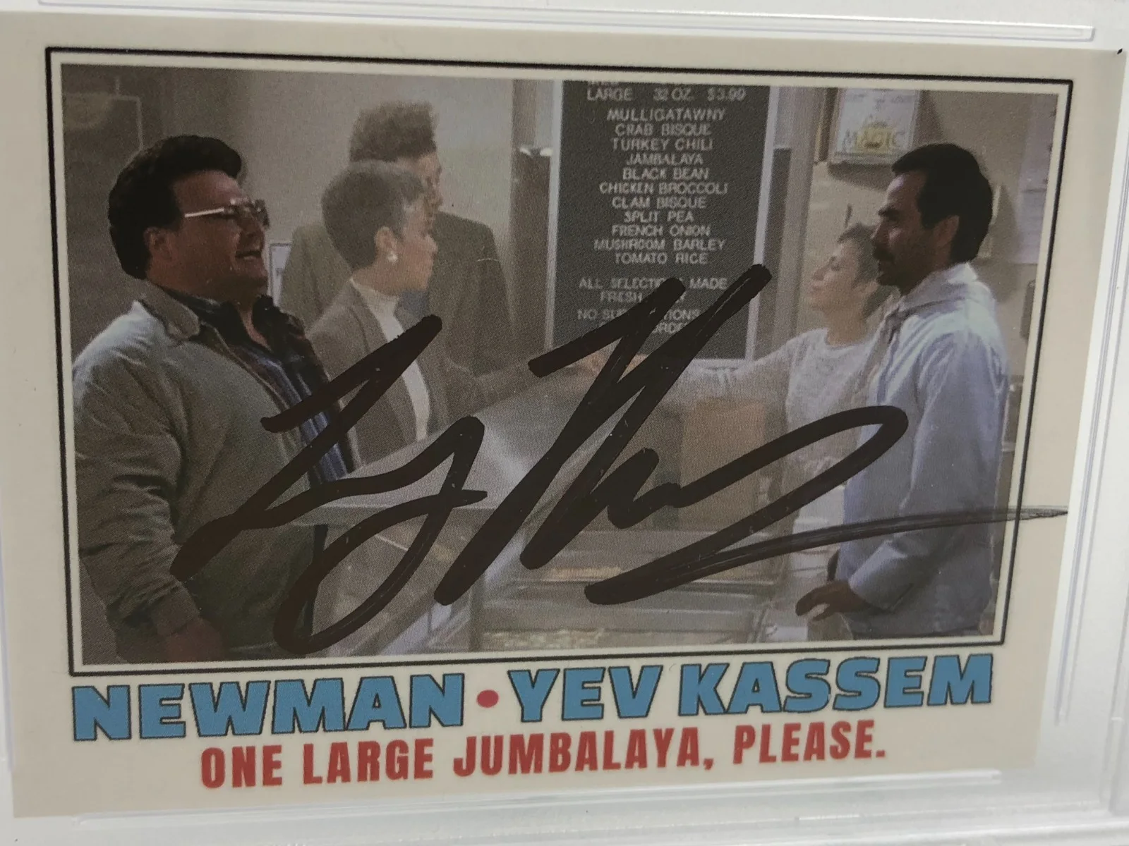 LARRY THOMAS — LARRY THOMAS PSA AUTO Signed Authentic Custom Card SEINFELD as "THE SOUP NAZI", image 3