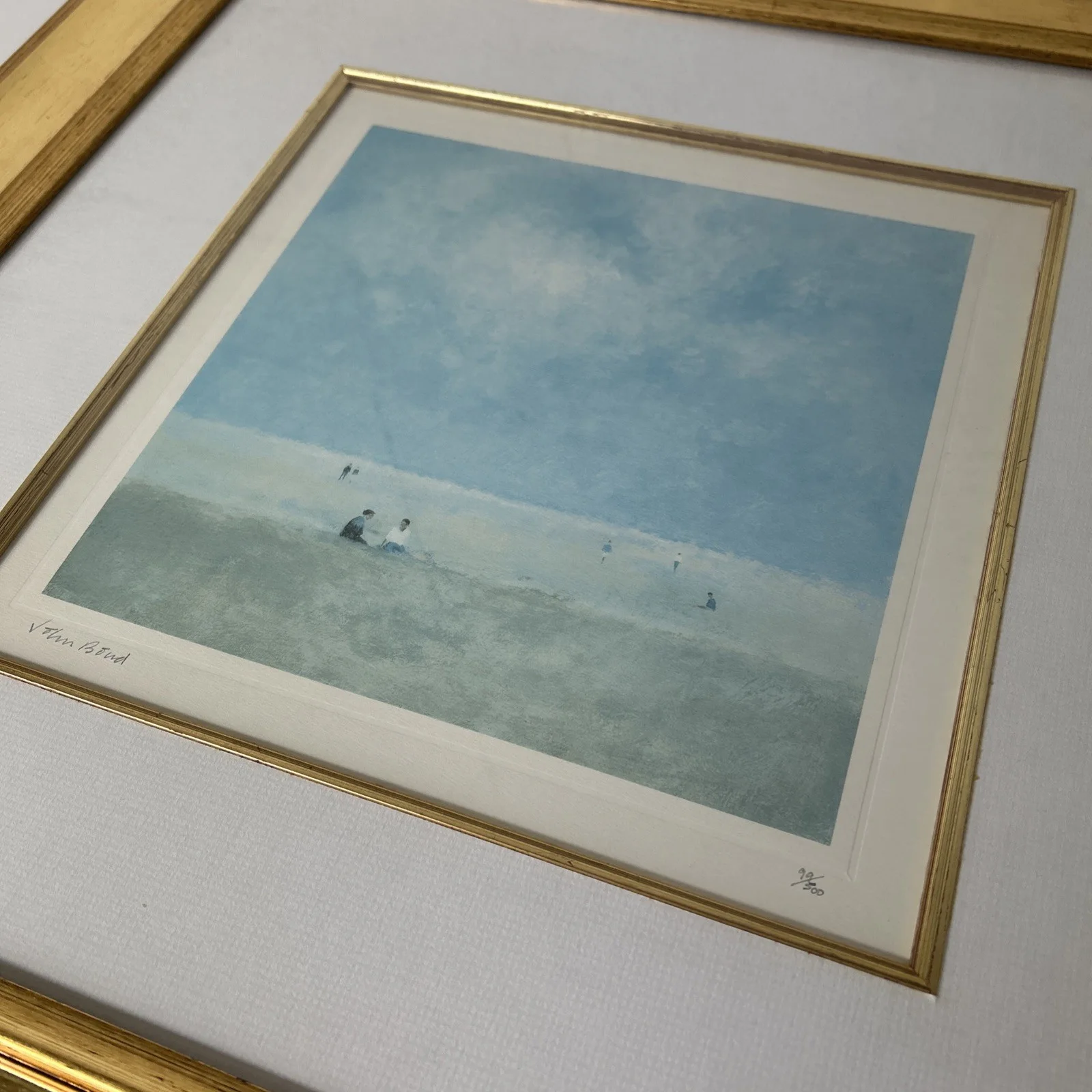 Signed Limited Edition John Bond Art Print | Day At The Seaside | 23" x 23" #232, image 2