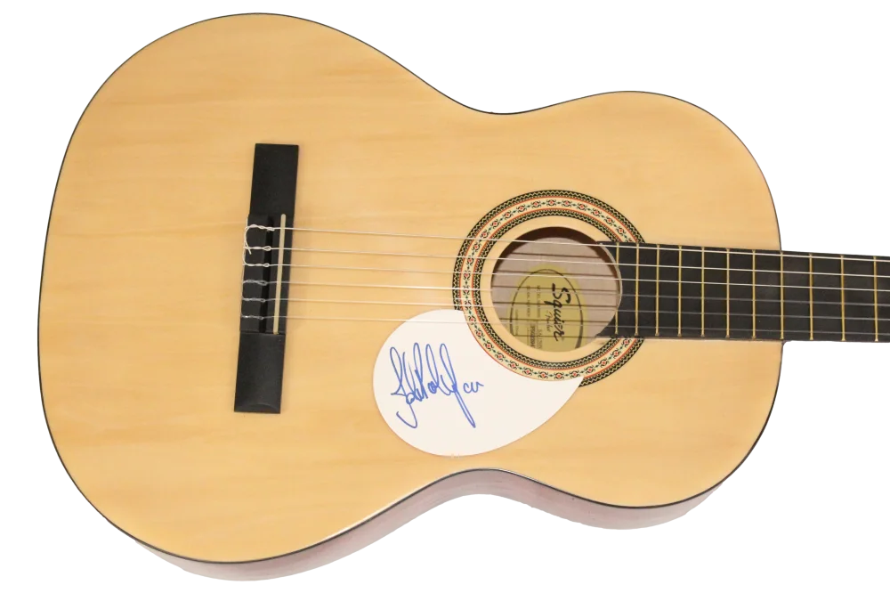 John Paul Jones — John Paul Jones Led Zeppelin Signed Autograph Fender Acoustic Guitar Beckett COA