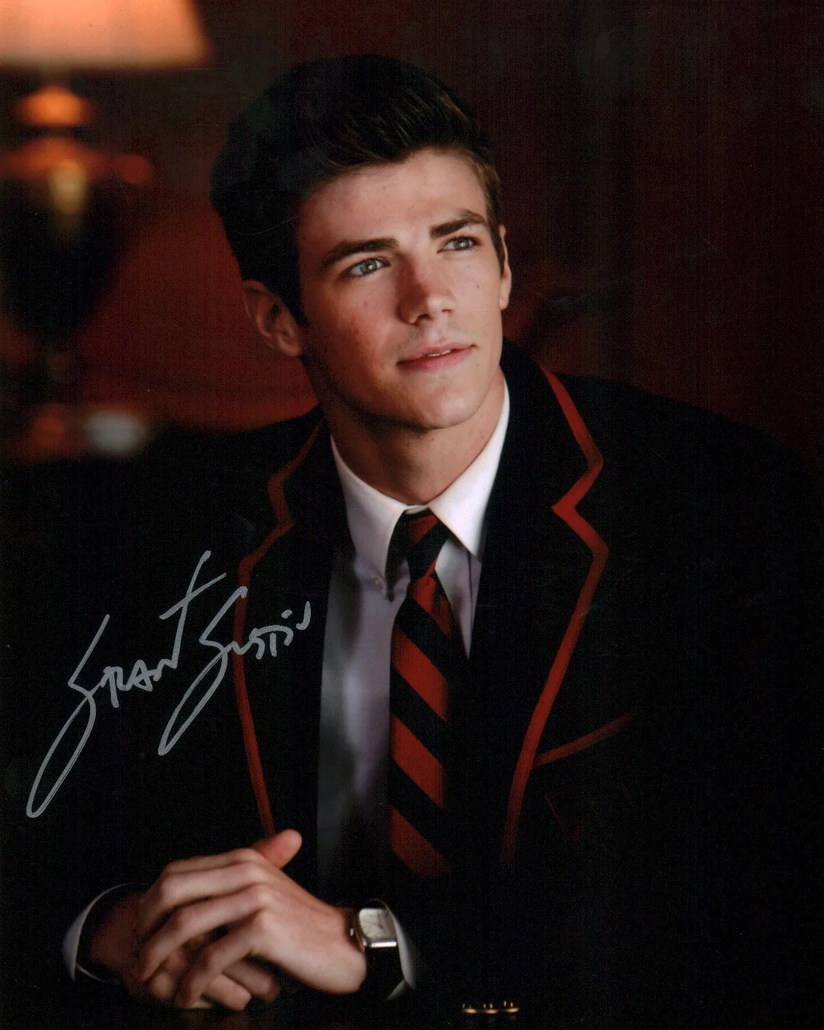Grant Gustin — Grant Gustin Glee 8x10 Signed Photo JSA Certified Autograph