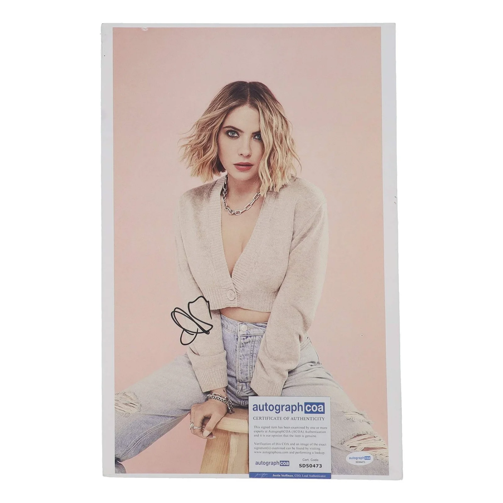 Ashley Benson — Ashley Benson Signed 11x17 Photo (ACOA), image 2