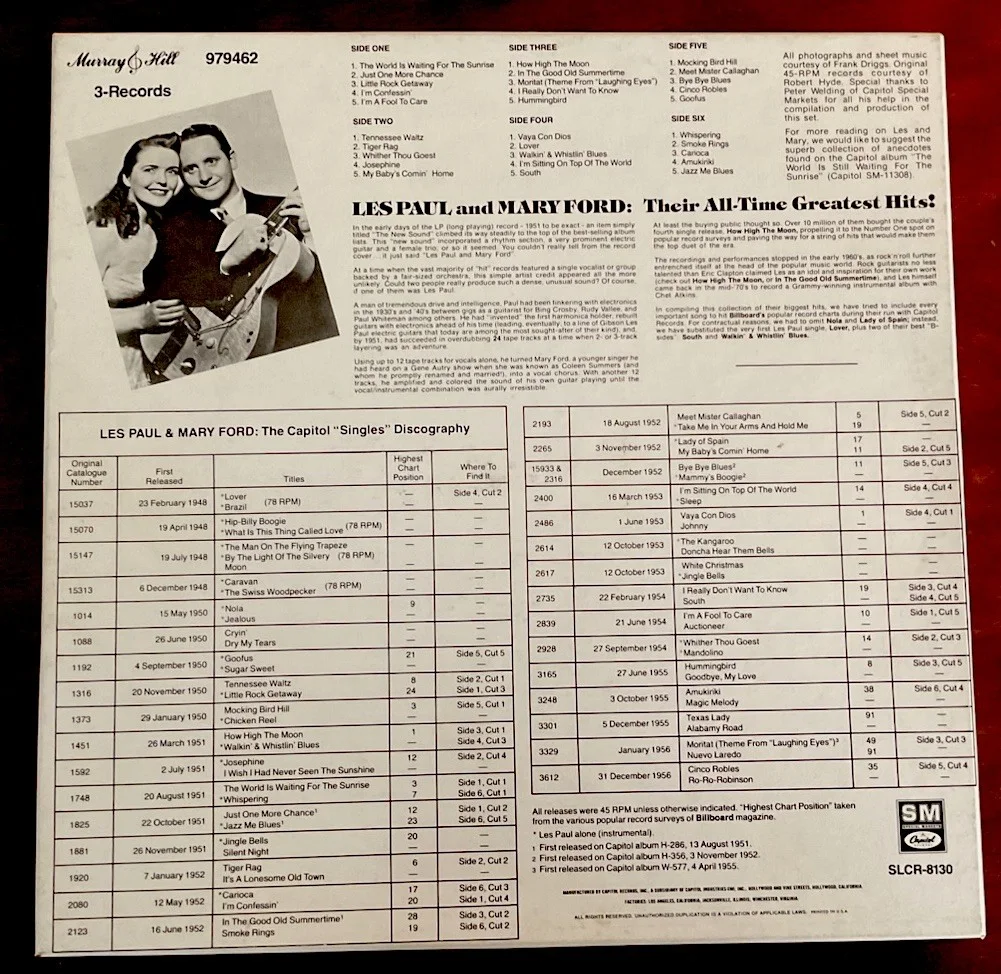 Les Paul - Autographed - All Time Greatest Hits Vinyl 3xLP Box - Signed in 1986, изображение 4
