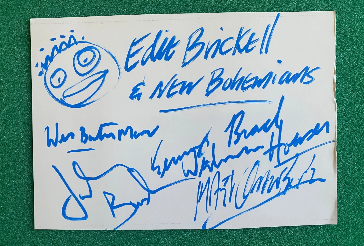 EDIE BRICKELL AND THE NEW BOHEMIANS BAND SIGNED 6 1/2 X 8 1/2 POSTER + CIRCLE, image 2