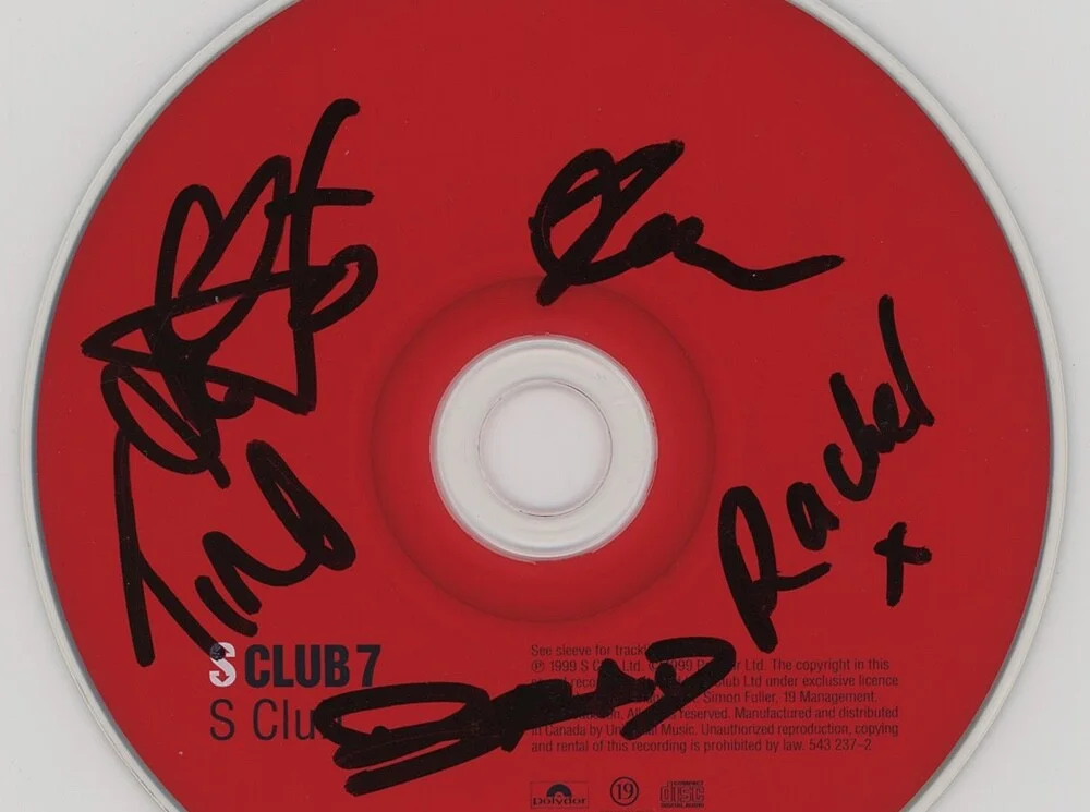 S Club 7 - RACHEL STEVENS, TINA BARRETT, JO O'MEARA, JON LEE — S CLUB 7 signed By 5 "S CLUB" CD b PROOF Rachel Stevens, Tina, +3 ACOA COA, image 4
