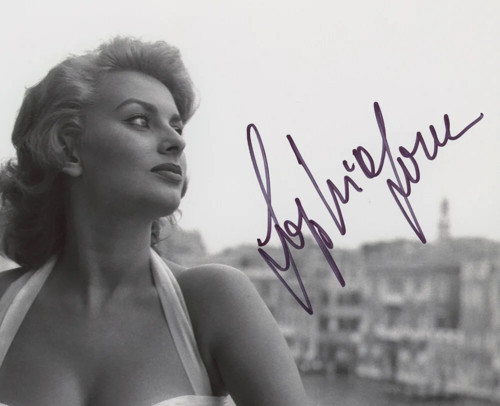 SOPHIA LOREN — Sophia Loren signed Autographed 8x10 Photo d TWO WOMEN Hot SEXY Actress ACOA COA, изображение 4