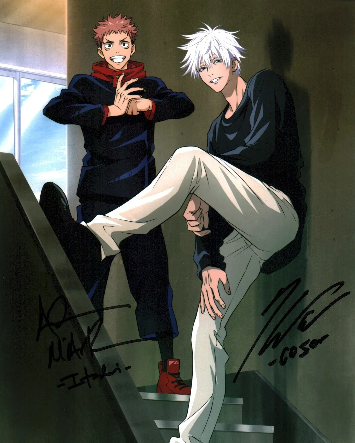 Adam McArthur, Kaji Tang — Jujutsu Kaisen 8x10 Photo Cast x2 Signed McArthur, Tang JSA Certified Autograph
