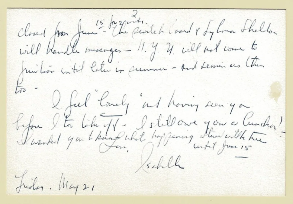 Isabelle Stevenson — AUTOGRAPH LETTER by ISABELLE STEVENSON about American Theatre Wing - Tony Awards, изображение 2