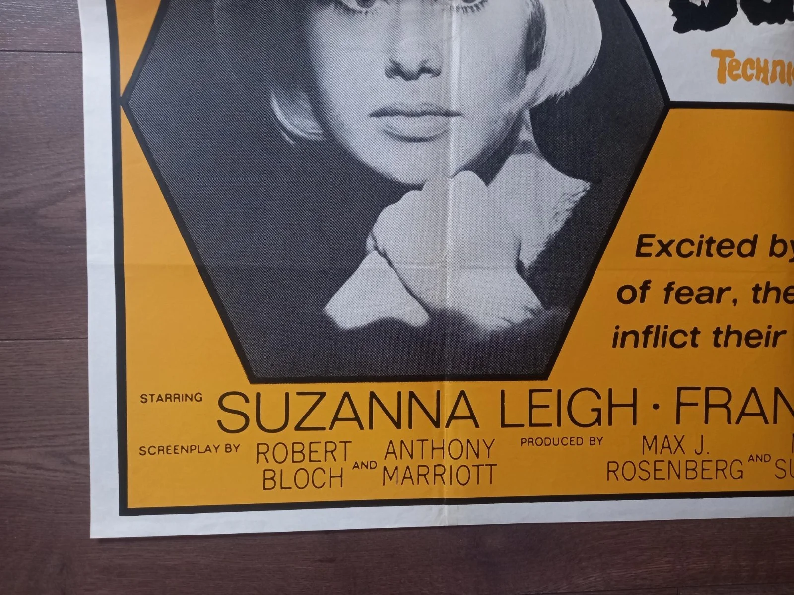 THE DEADLY BEES 1967 BRITISH QUAD POSTER SUZANNA LEIGH FRANK FINLAY GUY DOLEMAN, image 2