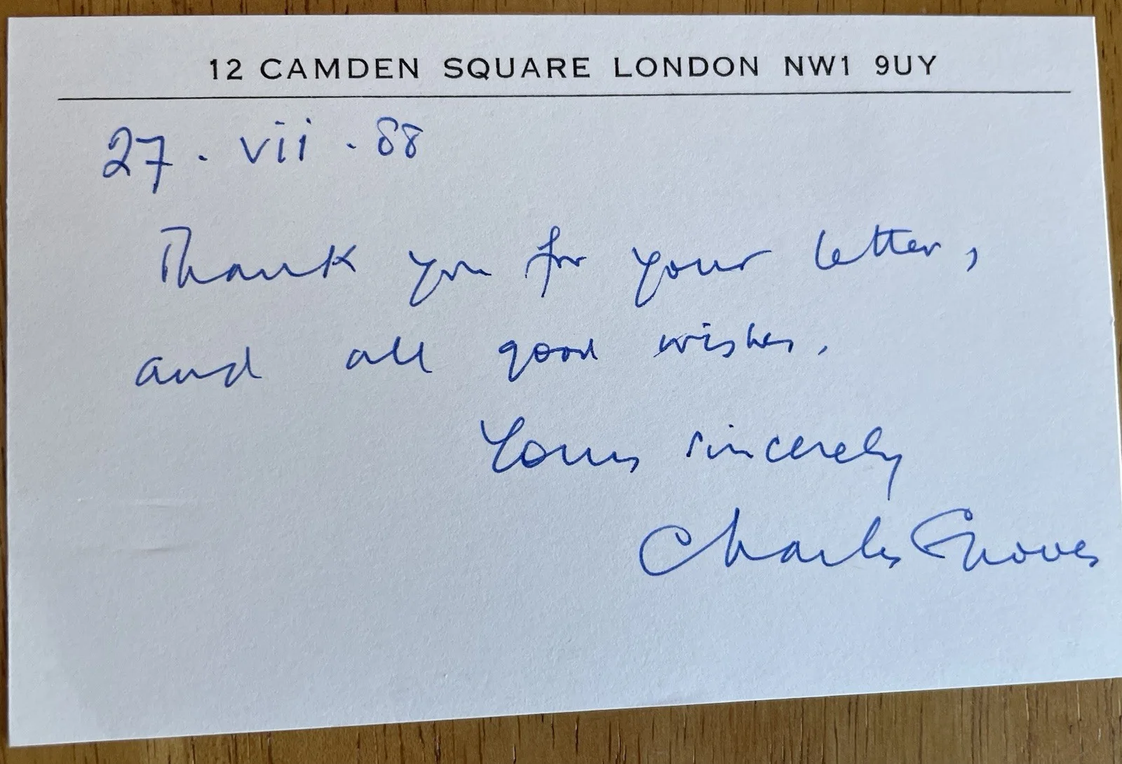 English Conductor Charles Groves Autograph Photo and Letter, изображение 3