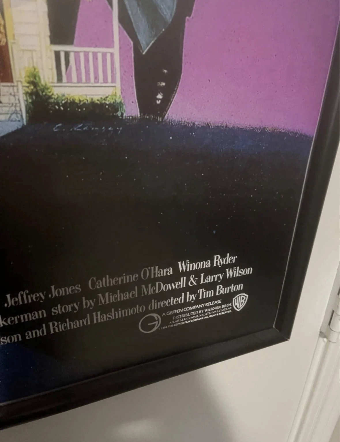 Michael Keaton — Michael Keaton Beetlejuice Autographed 36 X 24 Movie Poster w/ UV Filter Frame, image 5