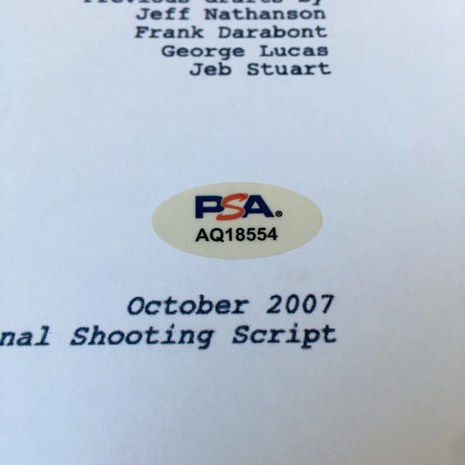 Shia LaBeouf — SHIA LABEOUF SIGNED FULL 210 PAGE INDIANA JONES CRYSTAL SKULL MOVIE SCRIPT PSA, изображение 2