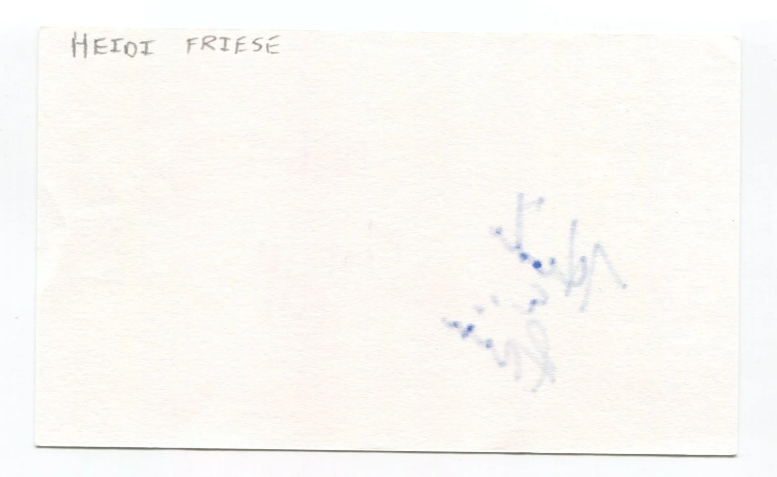 Heidi Friese — Heidi Friese Signed 3x5 Index Card Autograph Actress Broadway Matilda, изображение 2