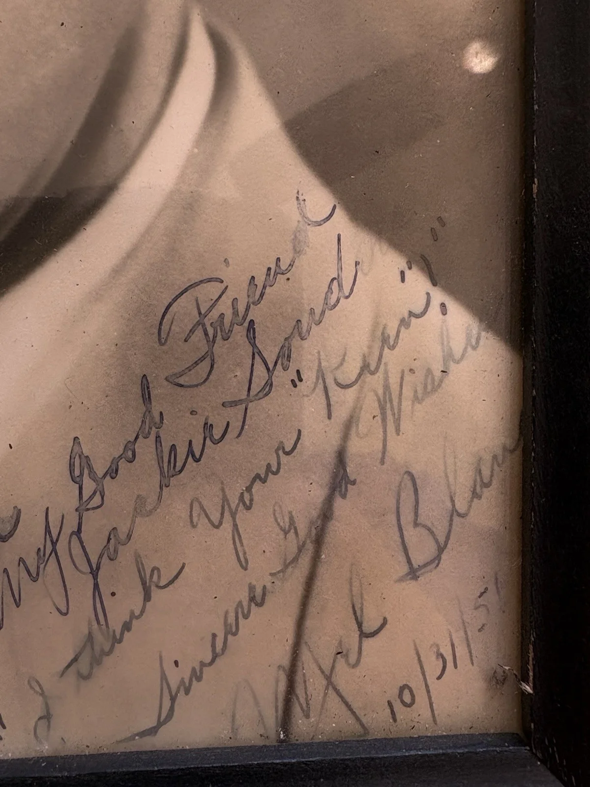 Mel Blanc Signed 8x10 Photo - Personalized - Signed In 1951!, image 2