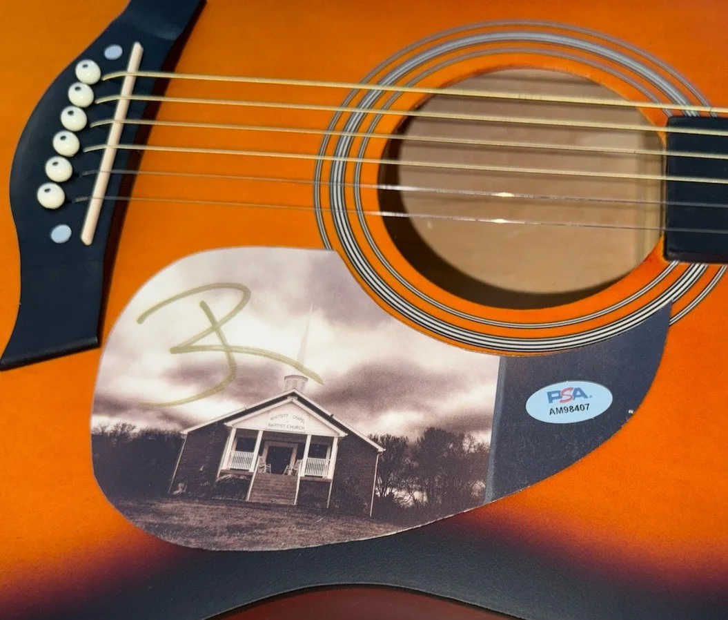 PSA/DNA Son Of A Sinner Jelly Roll Autographed 41" Sunburst Acoustic Guitar, image 4