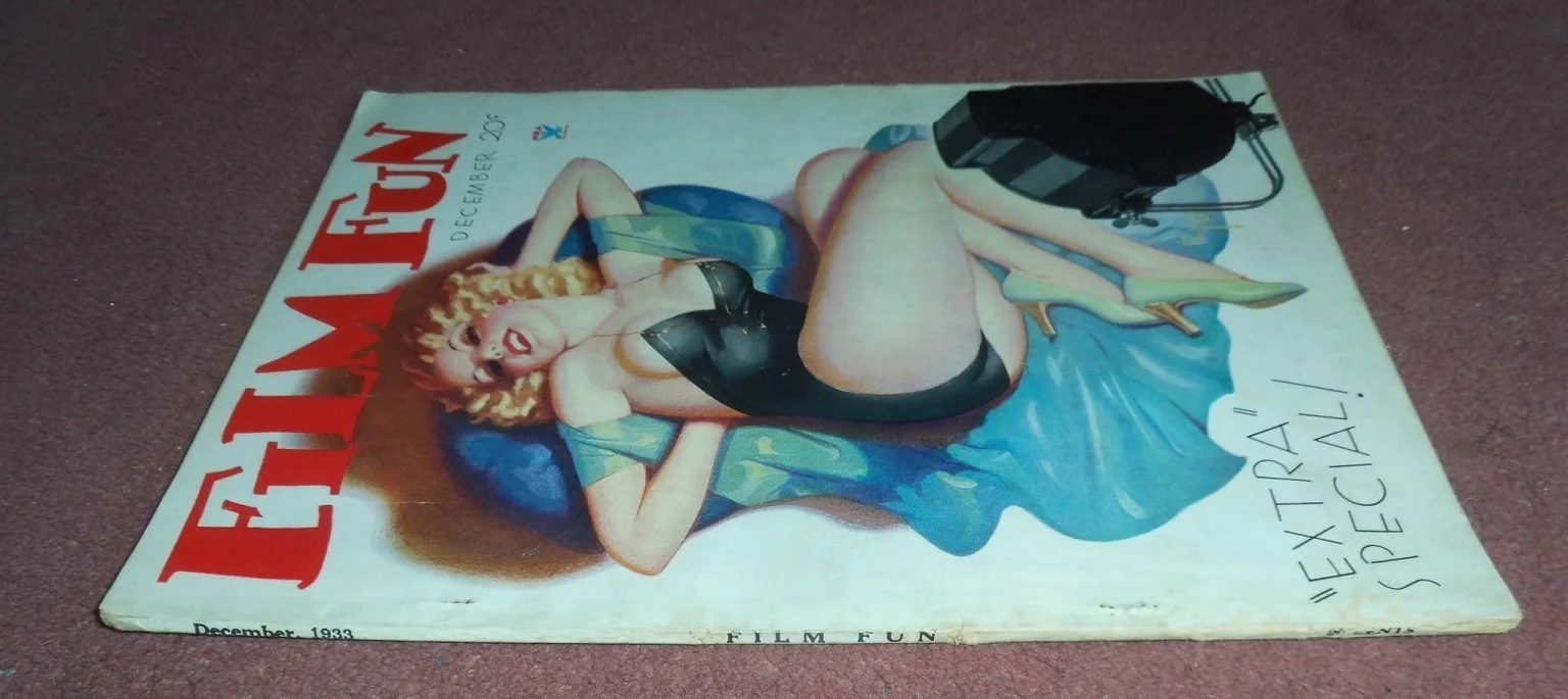 FILM FUN (1933) US mag STUNNING ENOCH BOLLES cover ‘fine minus’ (5.5), изображение 3