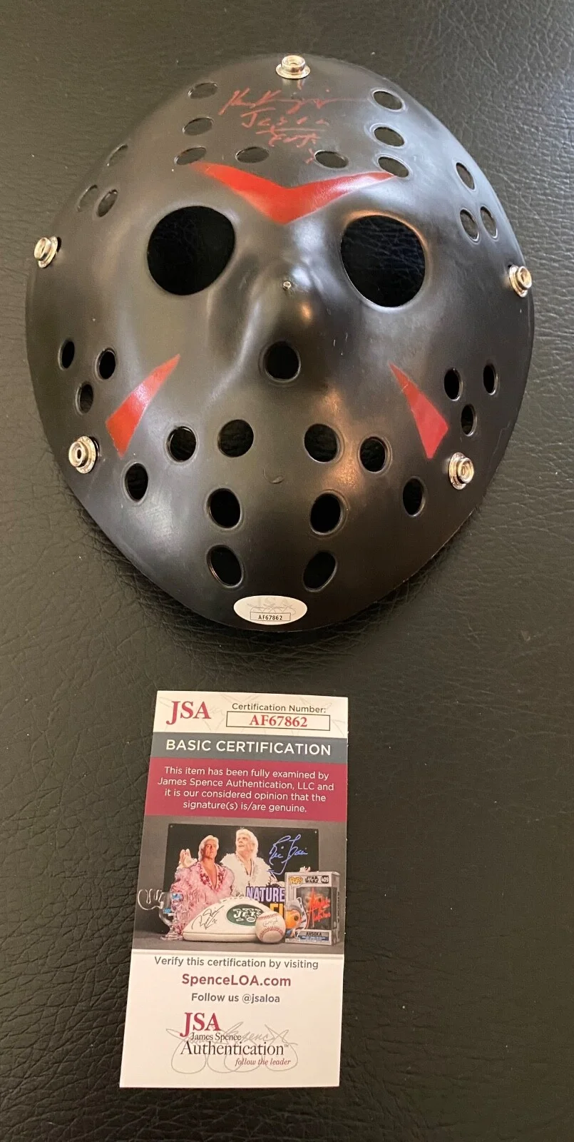 Ken Kirzinger — Ken Kirzinger Freddy Vs Jason Vorhees Signed Mask JSA COA RARE A