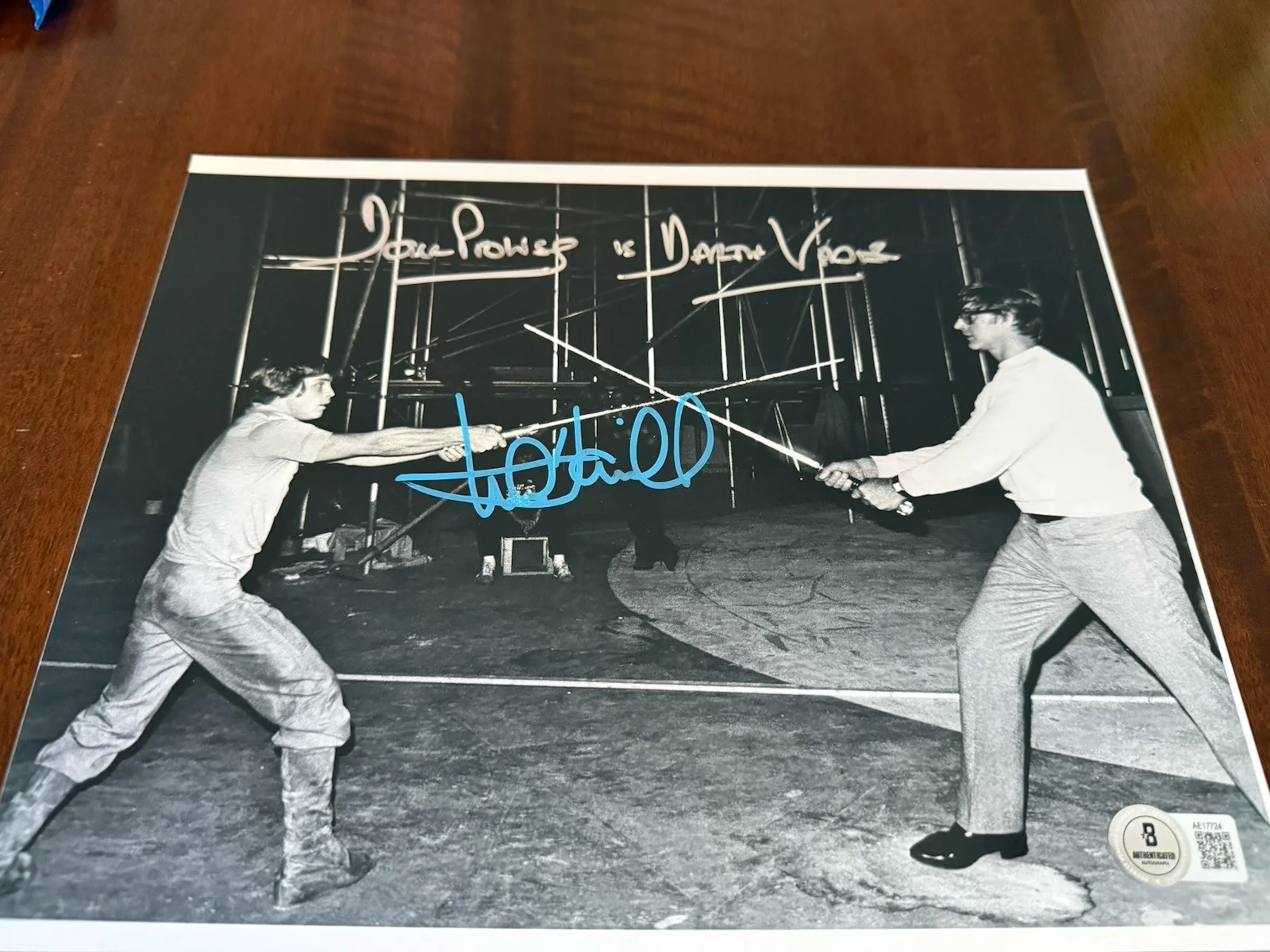 Mark Hamill — MARK HAMILL DAVID PROWSE HAND SIGNED STAR WARS AUTOGRAPH RARE BECKETT COA DAVE, image 3
