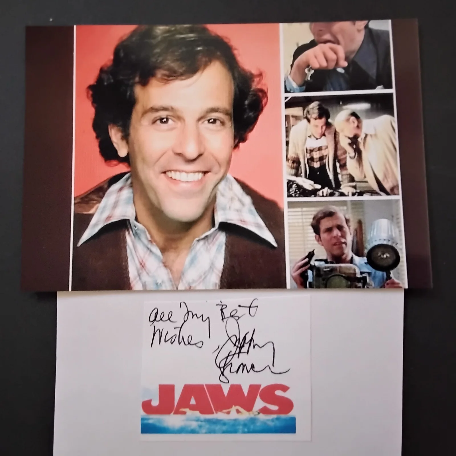 Jeffrey Kramer SIGNED Card Photo Movie TV Actor Jaws Halloween Ally McBeal Clue, изображение 2