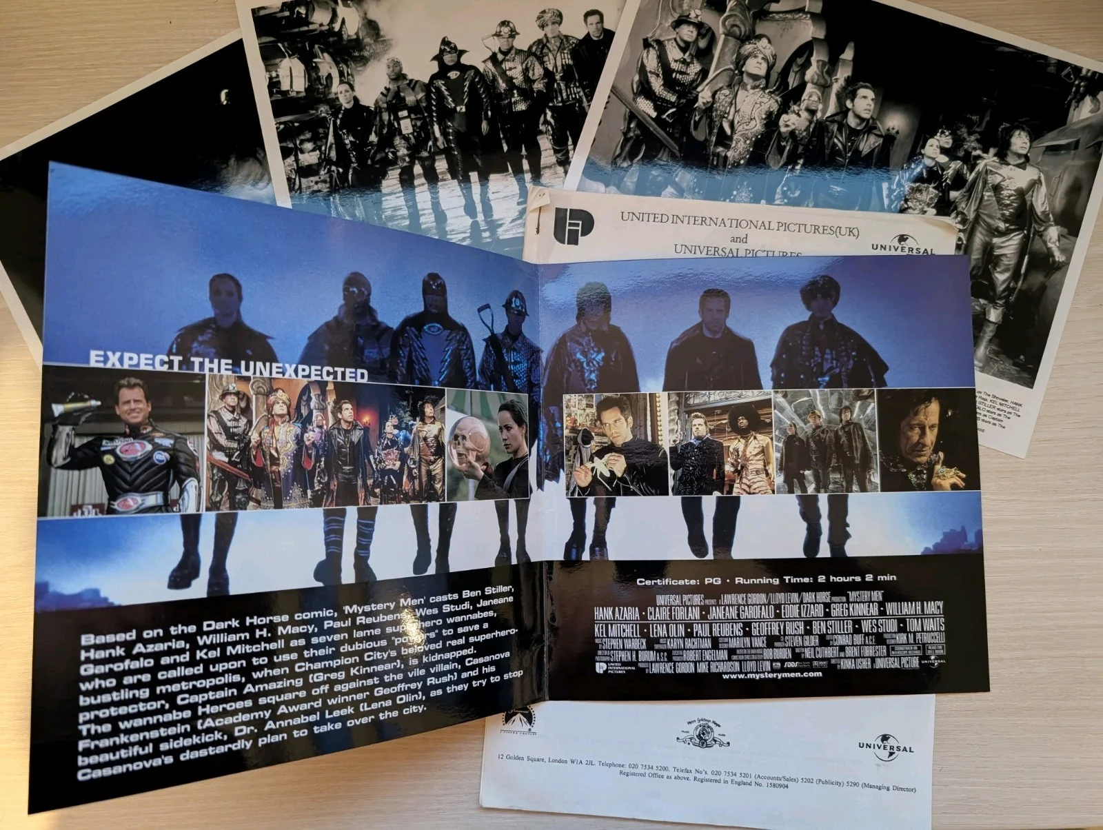 Mystery Men Movie Premiere Press Pack inc Lobbycards, image 2