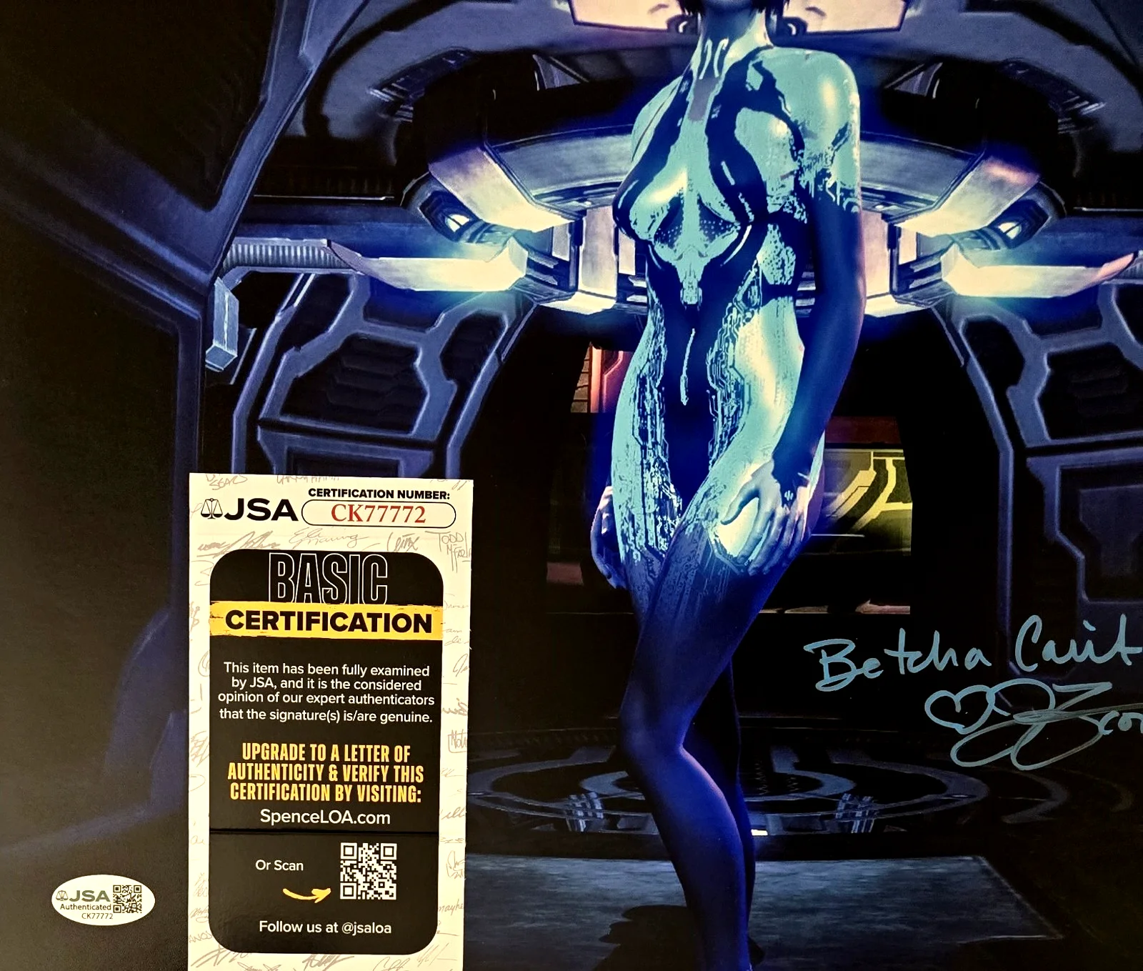 Jen Taylor — Jen Taylor Signed Photo Halo Cortana Autograph The Weapon XBox 11x14 JSA COA 773, изображение 2