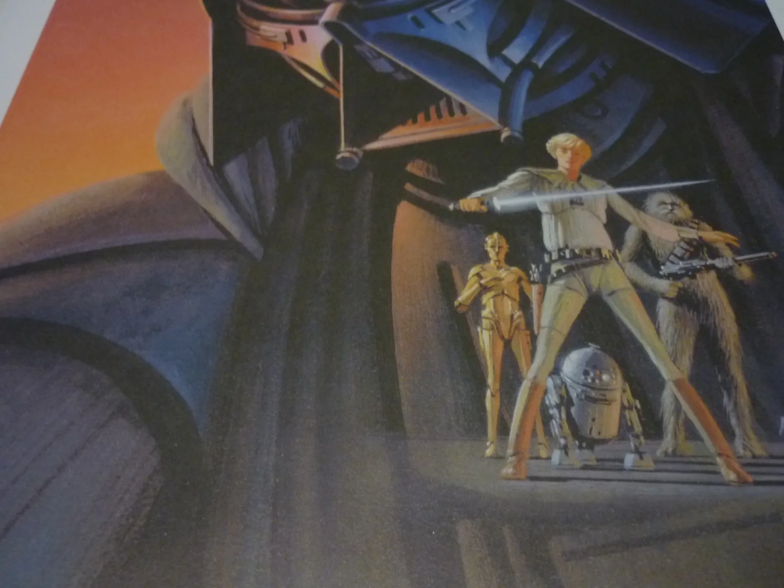 star wars framed a3 final painted artwork novel cover new hope artwork book cove, image 3