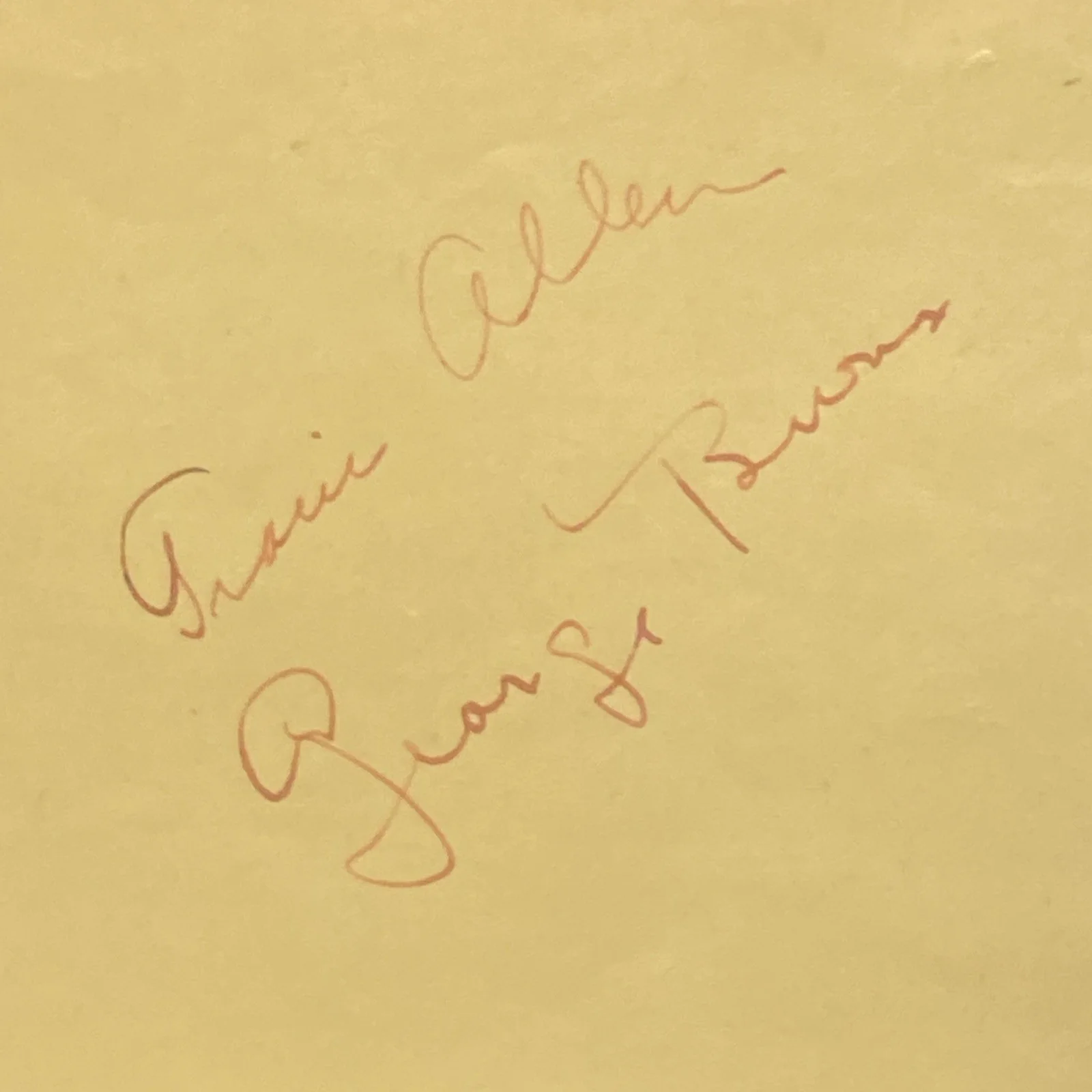 George Burns, Gracie Allen — George Burns & Gracie Allen 1950s 8x10 Photo Autographs 14”x20” Framed SIGNED, изображение 3