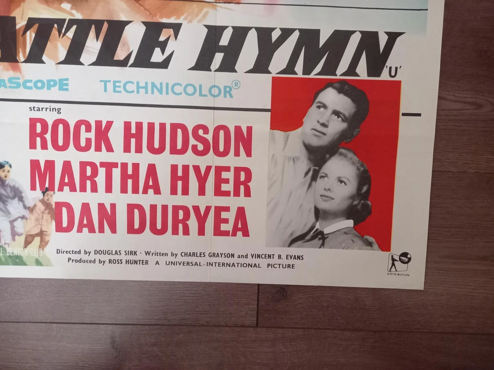 BATTLE HYMN 1957 BRITISH QUAD POSTER ROCK HUDSON MARTHA HYER DAN DURYEA, изображение 5
