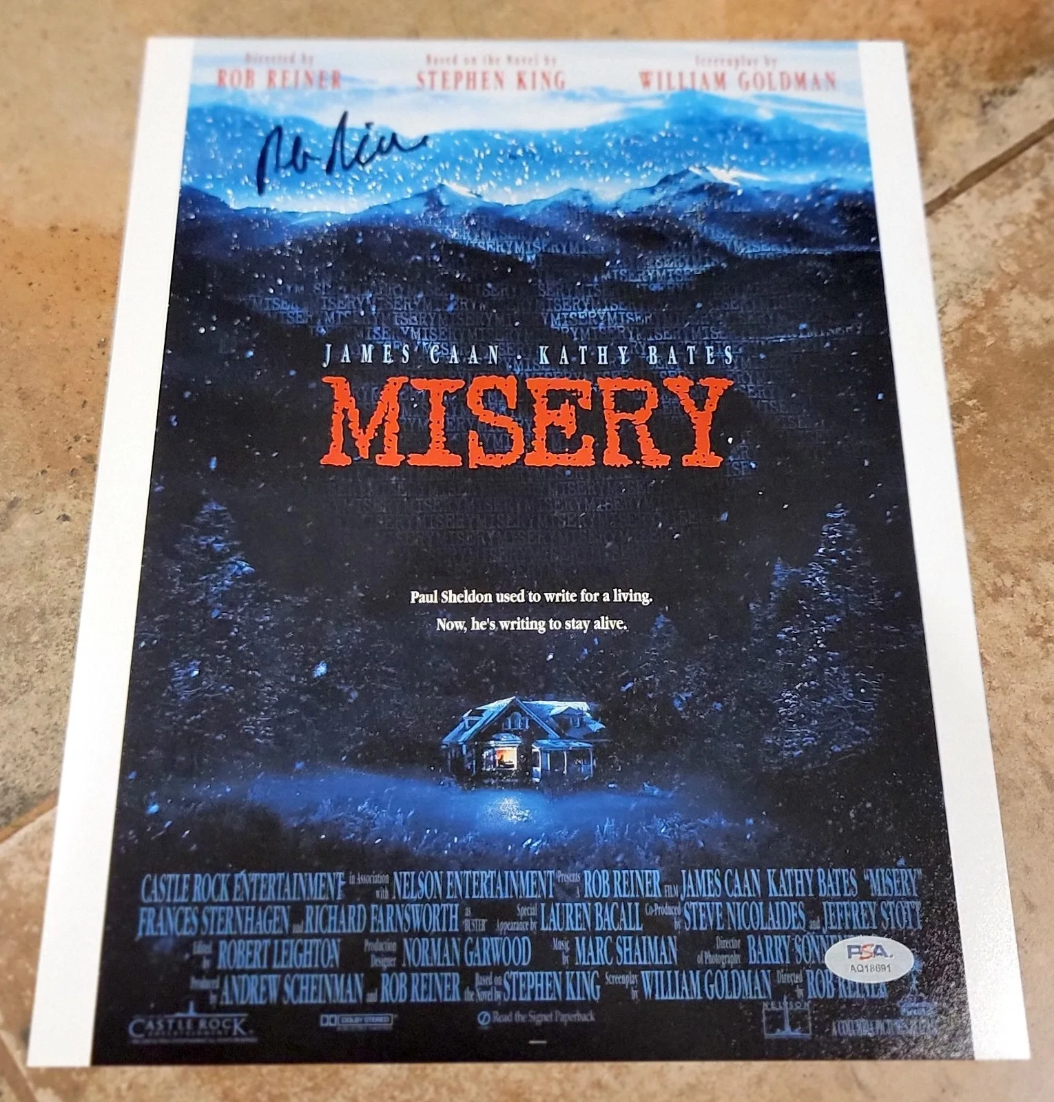 Rob Reiner — Rob Reiner signed 11x14 photo PSA DNA autograph Misery poster image