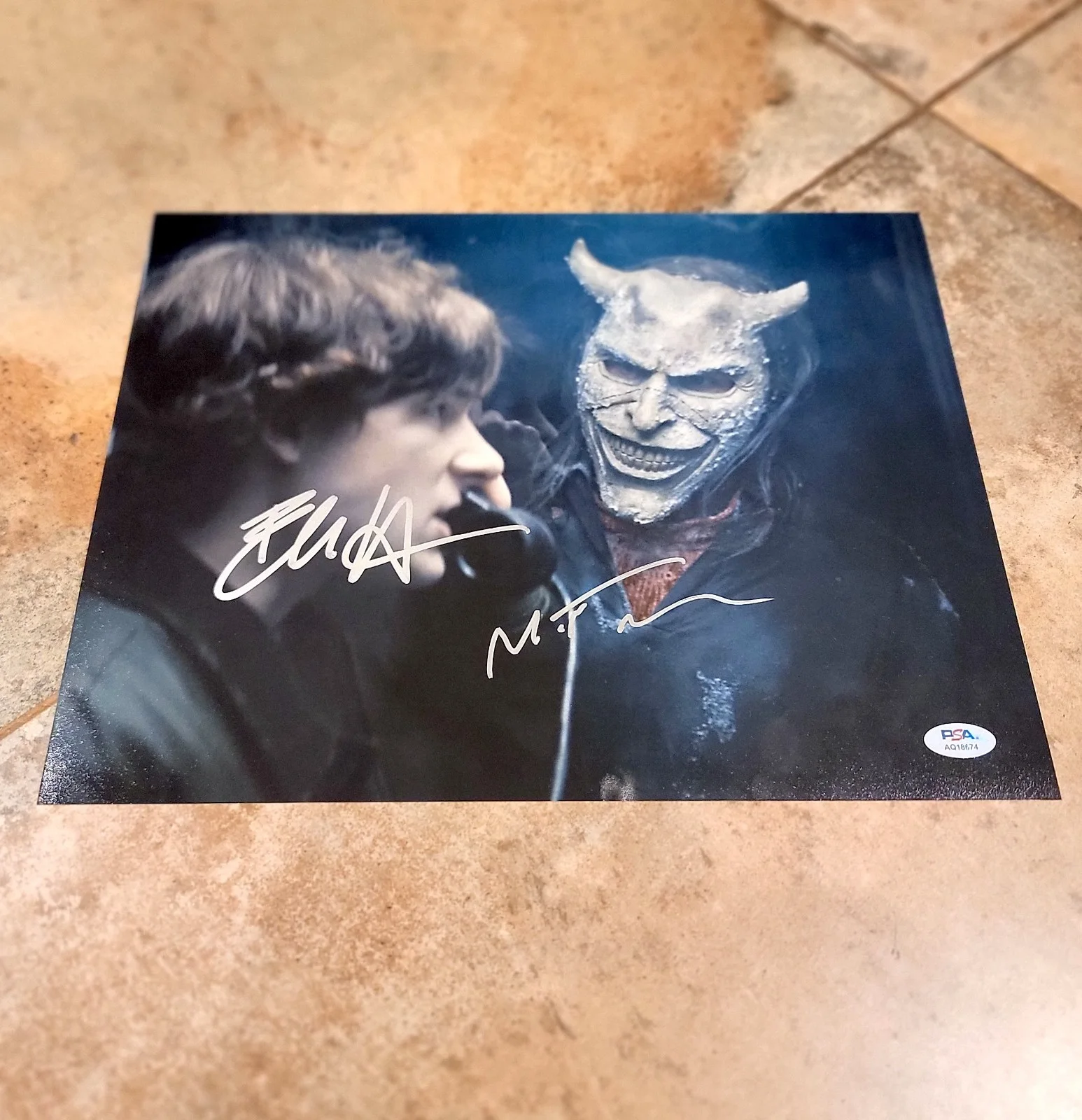 Mason Thames, Ethan Hawke — Black Phone cast signed 11x14 photo PSA DNA autograph Mason Thames Ethan Hawke