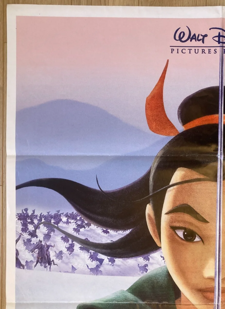 MULAN 1998 Original Cinema ITALIAN 2 Fogli Movie POSTER 39x55in Disney, изображение 2