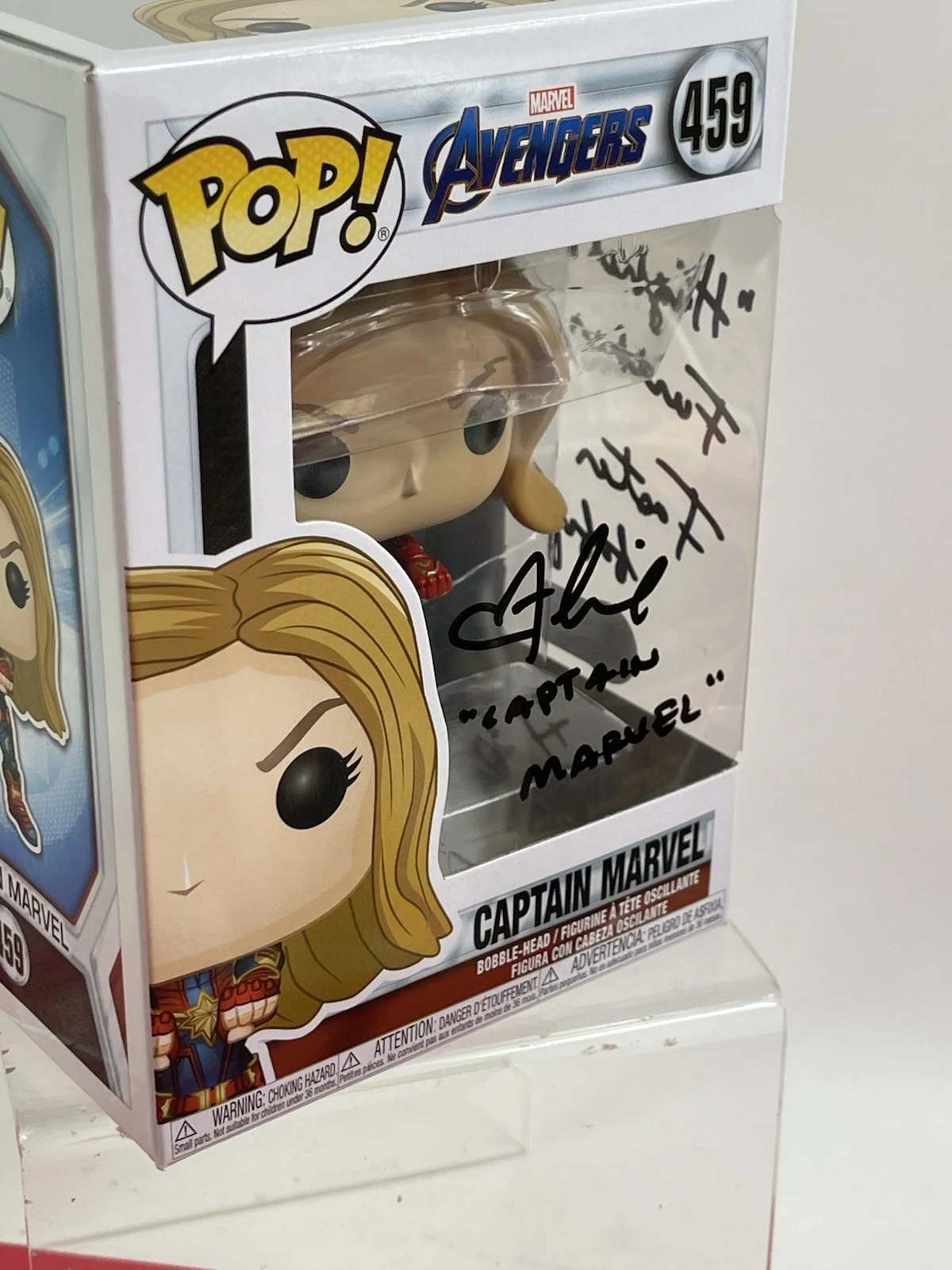 Brie Larson — Brie Larson Signed Captain Marvel 459 Funko Pop w/ Char Name & QUOTE Beckett COA, изображение 4