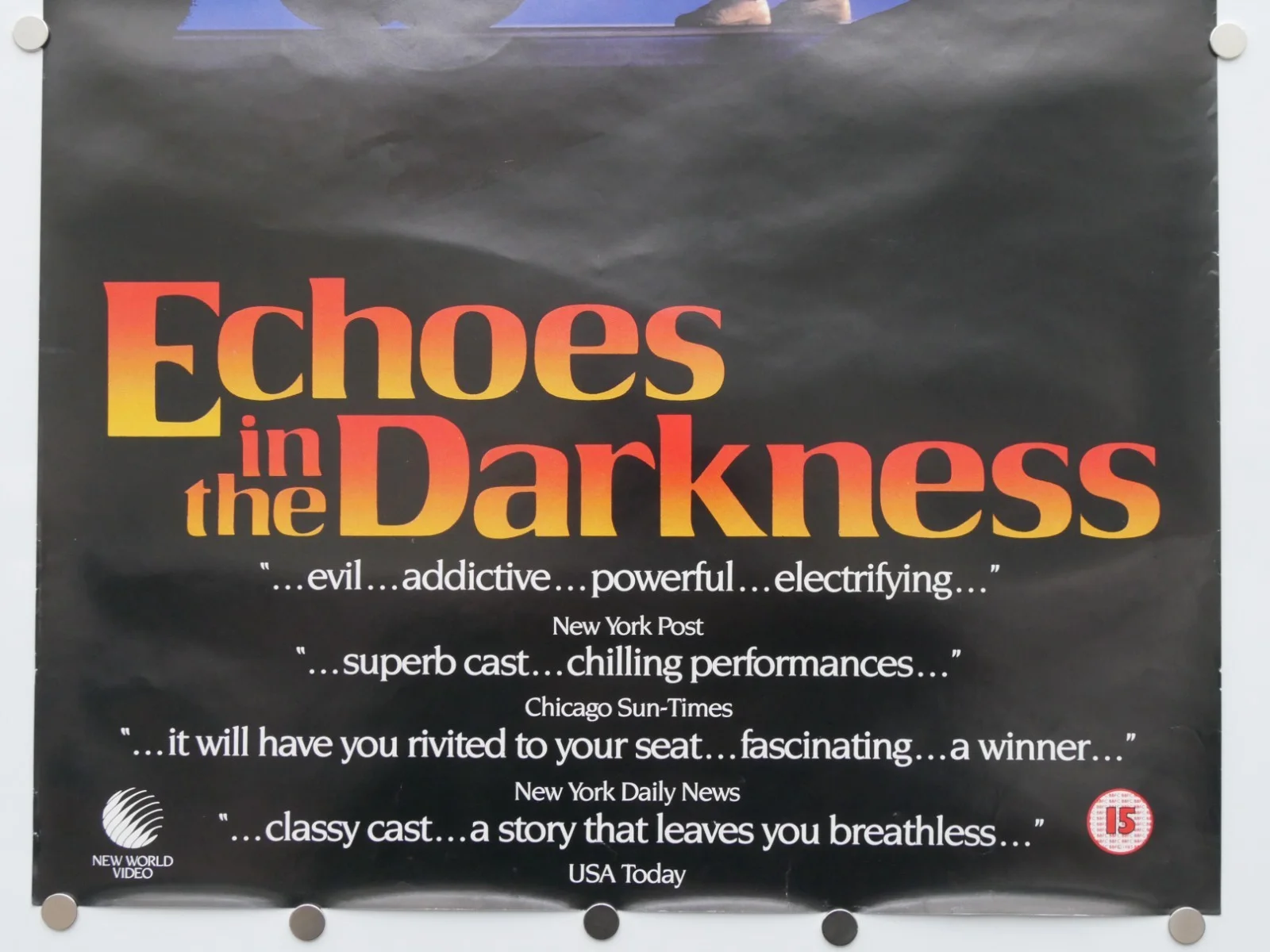 echoes in the darkness uk video shop film poster, изображение 3