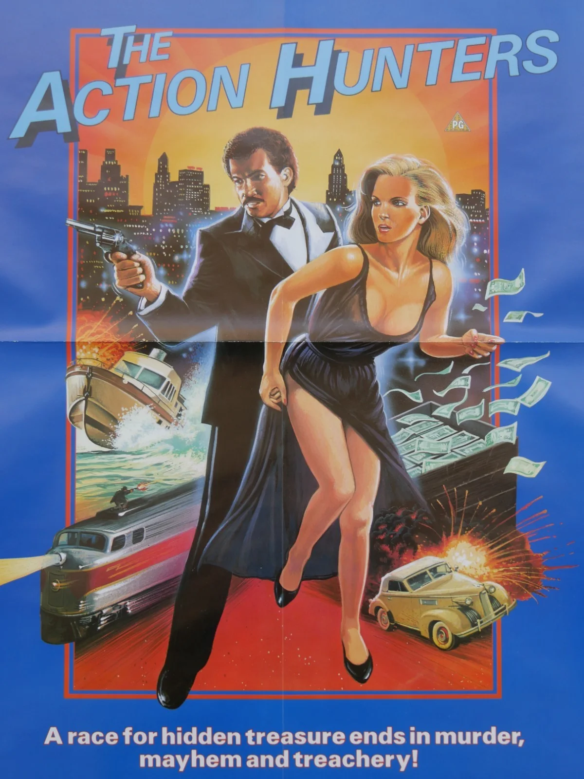 the action hunters uk video shop film poster, изображение 4
