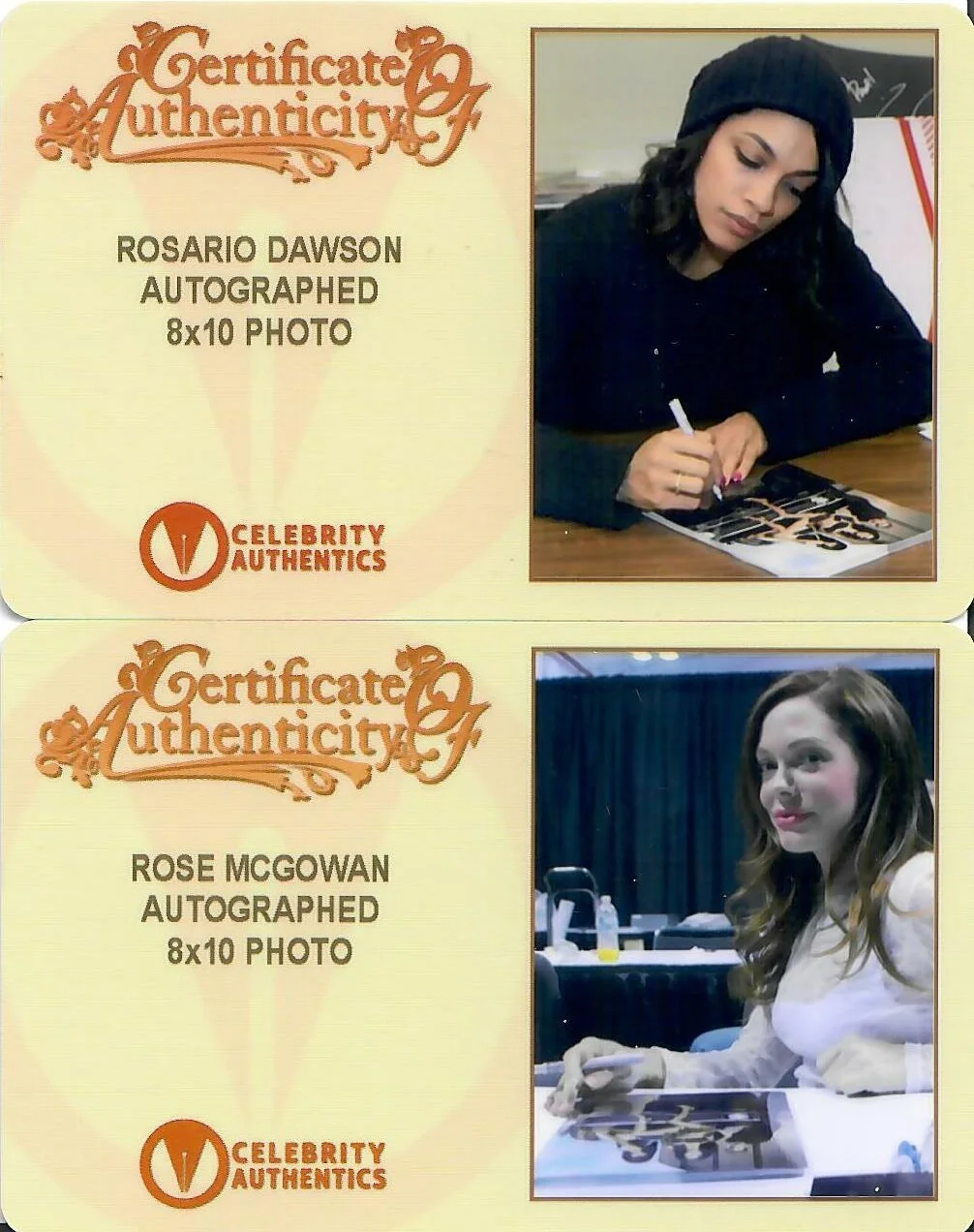 Rosario Dawson Rose McGowan — Rosario Dawson & Rose McGowan 'Grindhouse' Original Signed 8x10 Photo CoA & FSD, изображение 2